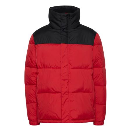 Solid !Solid Winterjas donkerrood / zwart