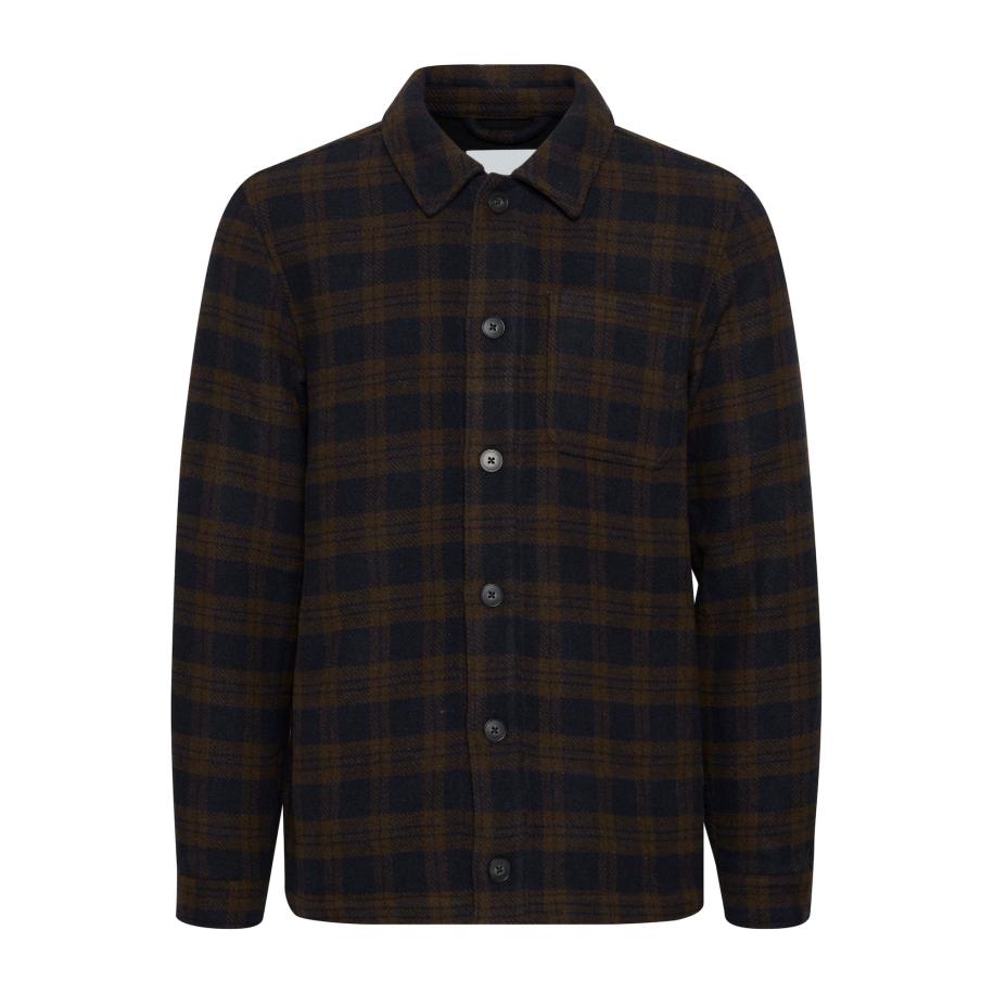 Casual Friday Casual Friday Tussenjas donkerblauw / donkerbruin -