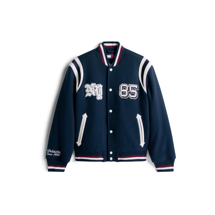 Tommy Jeans Tommy Jeans Tussenjas BEST VARSITY navy / knalrood / wit -