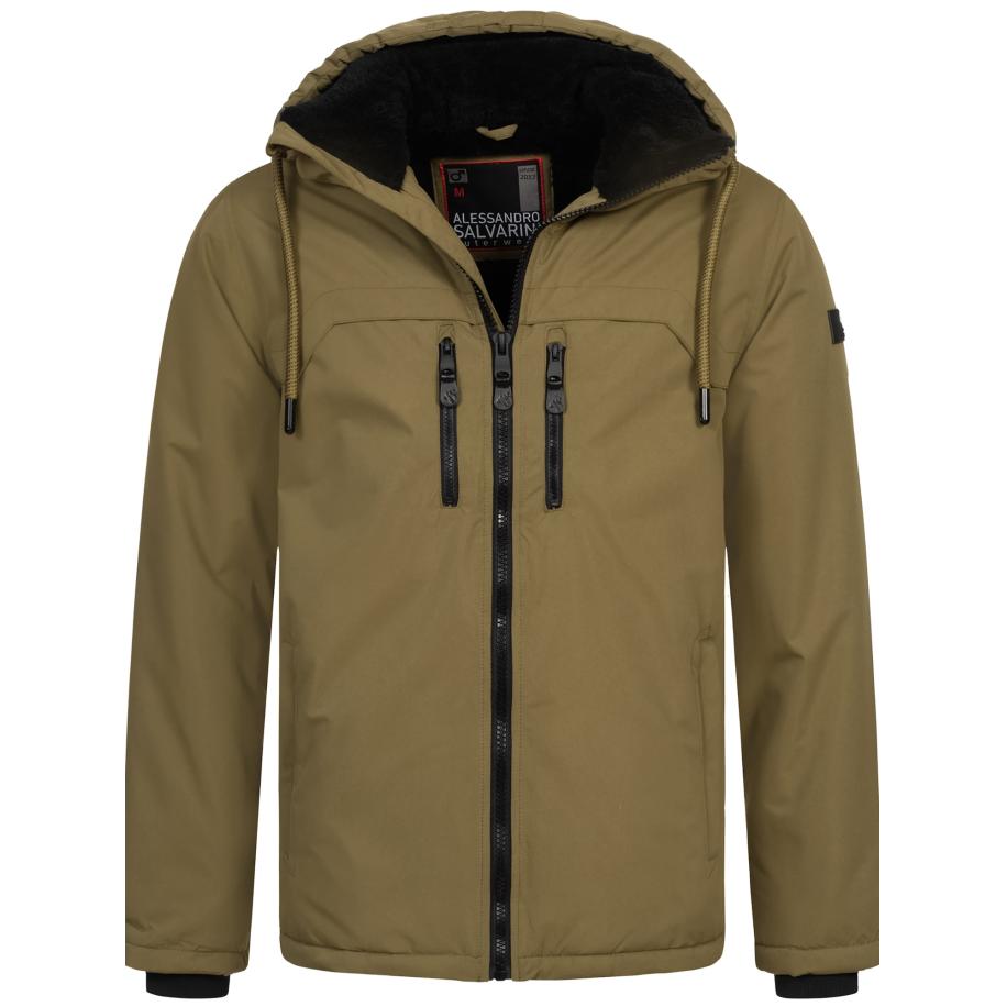 Alessandro Salvarini Alessandro Salvarini Winterjas olijfgroen / zwart / wit -