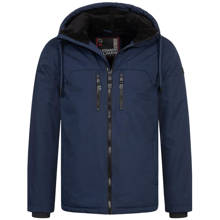 Alessandro Salvarini Alessandro Salvarini Winterjas navy / zwart / wit -