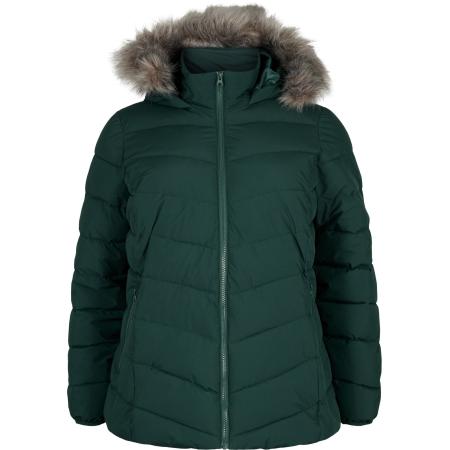 Zizzi Zizzi Winterjas Cajulia donkergroen