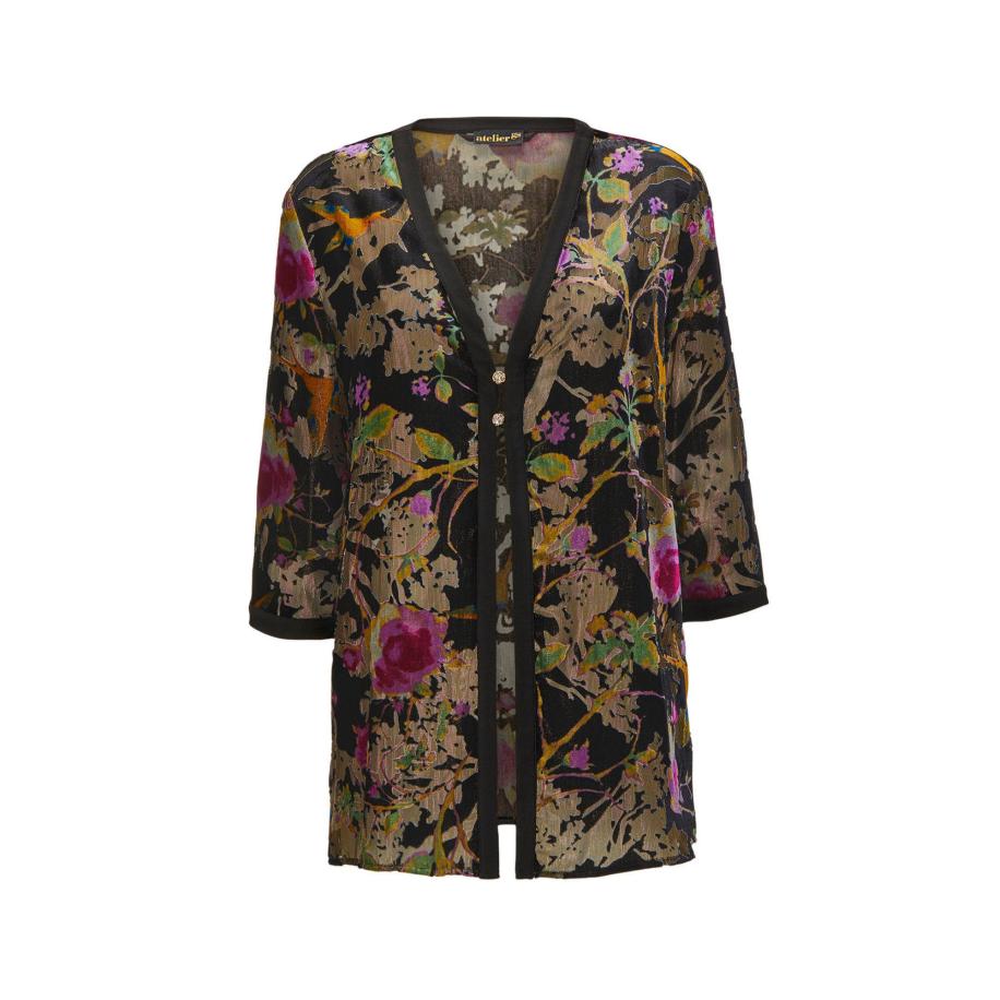 Goldner Goldner Blazers beige / lila / zwart -