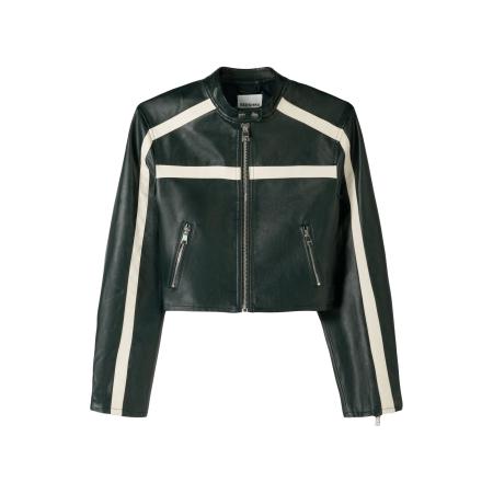 Bershka Bershka Tussenjas lichtbeige / donkergroen