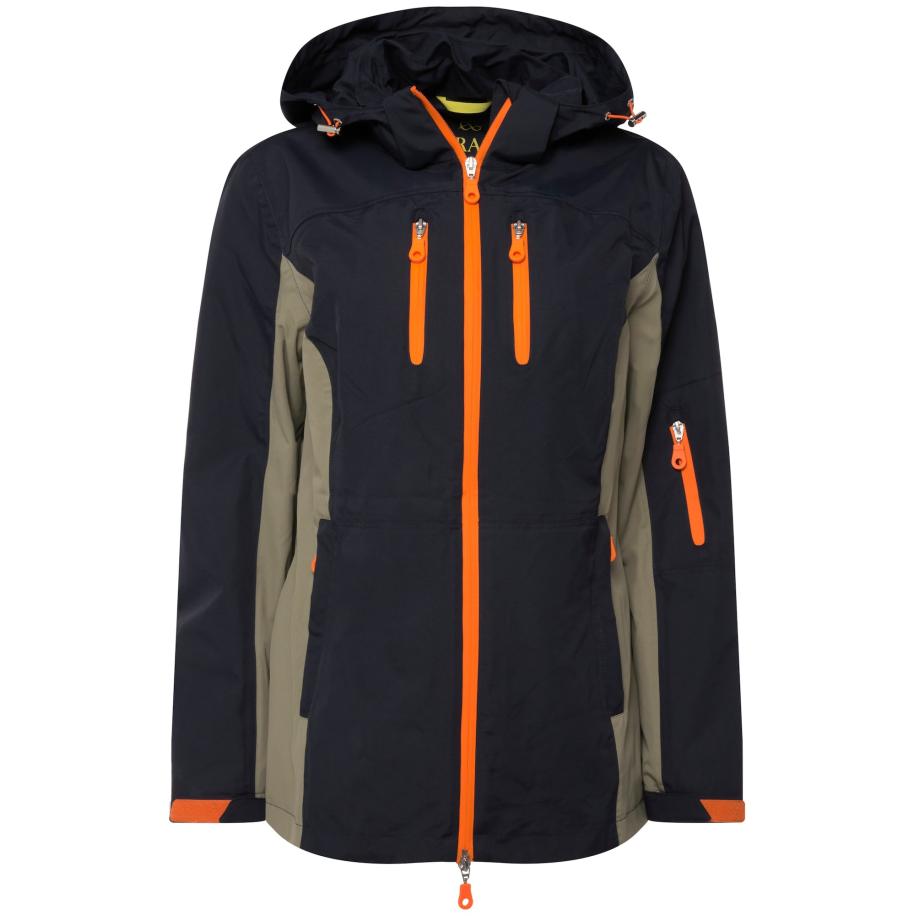 LAURASØN LAURASØN Functionele jas nachtblauw / grijs / oranje -