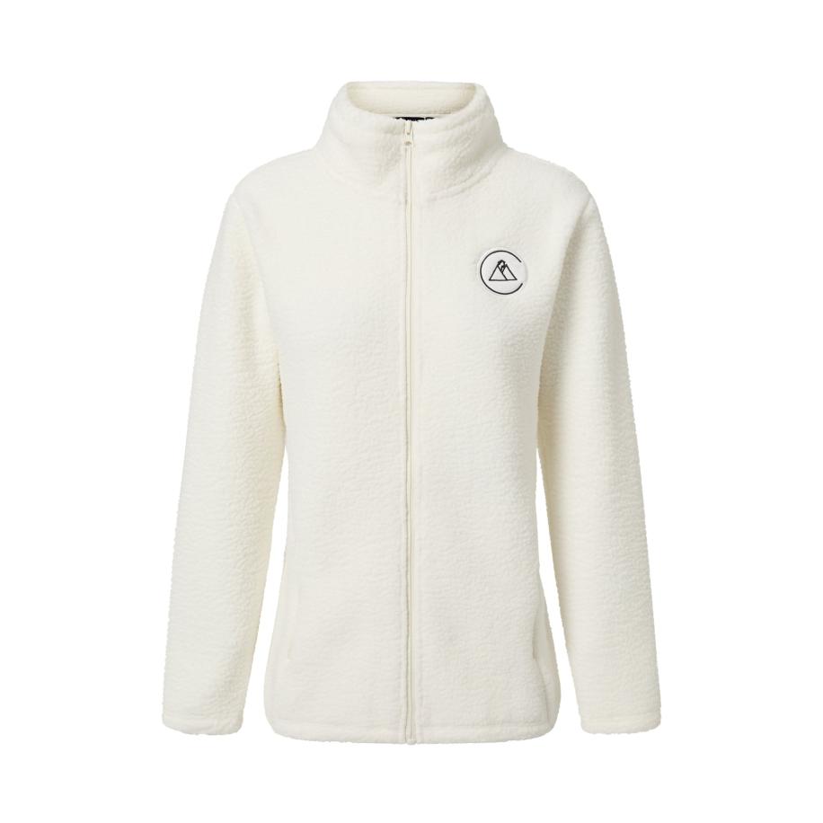 CASH-MERE.CH CASH-MERE.CH Fleece jas offwhite -