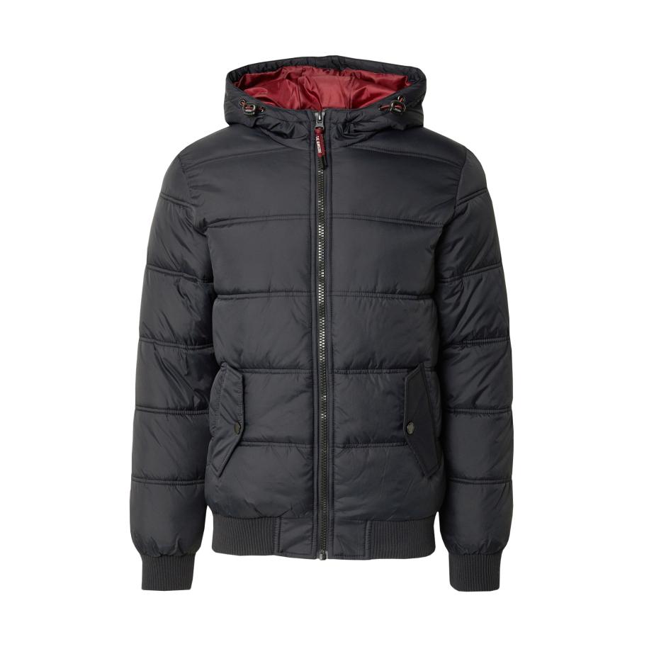 INDICODE JEANS INDICODE JEANS Winterjas Adrian pastelrood / zwart -