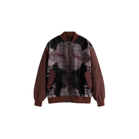 Desigual Desigual Tussenjas roestbruin / grijs / zwart / wit