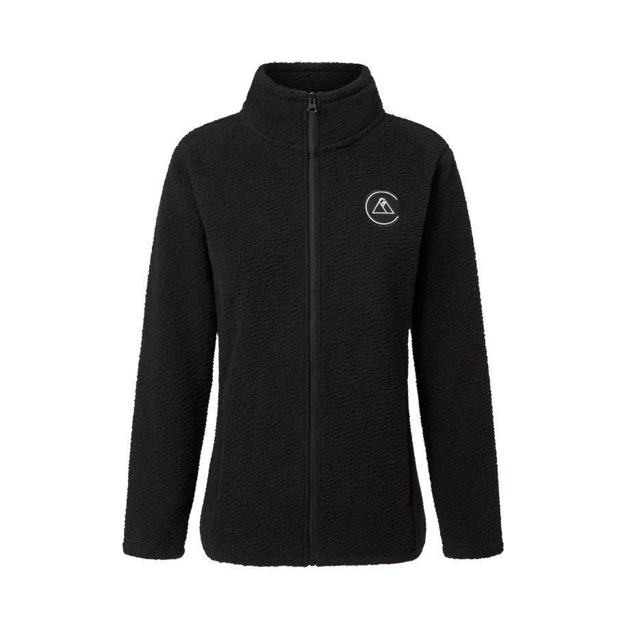 CASH-MERE.CH CASH-MERE.CH Fleece jas zwart / wit -