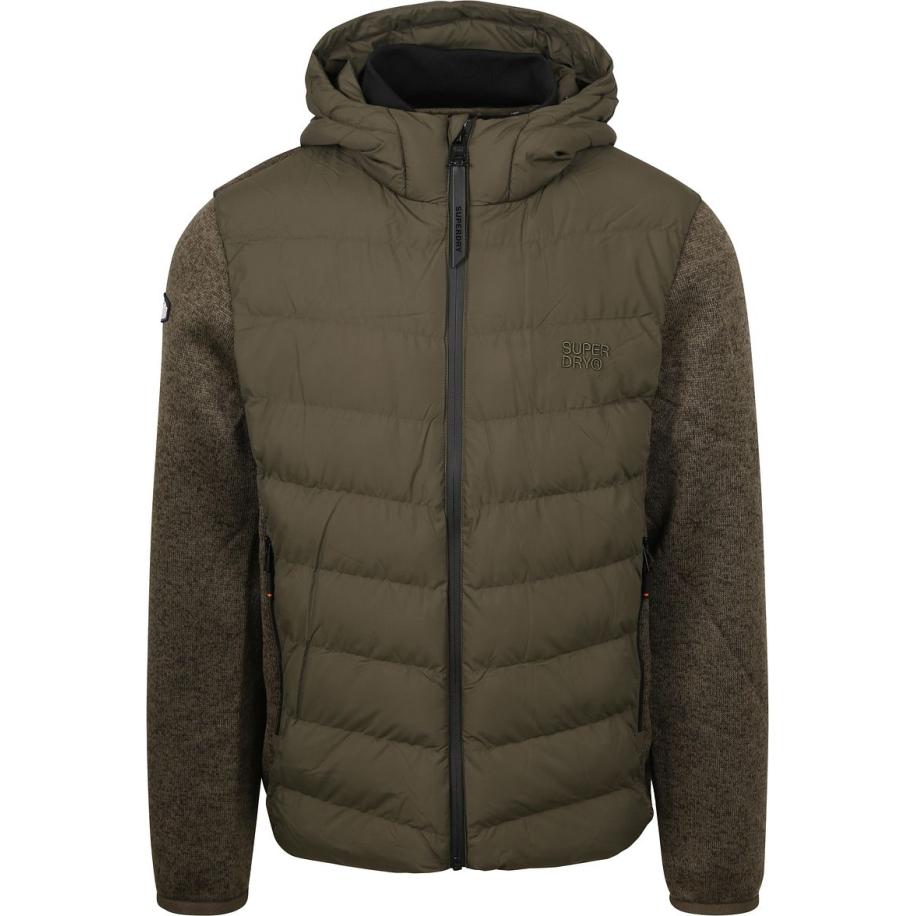 Superdry Hooded Storm Jack Olive Groen