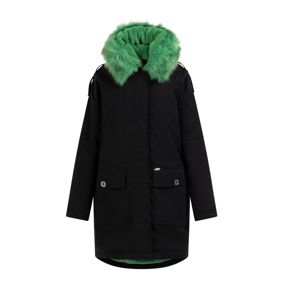 MYMO MYMO Winterparka grasgroen / zwart -