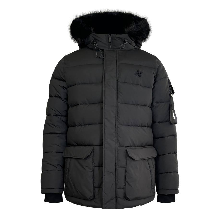 SikSilk SikSilk Winterjas zwart -