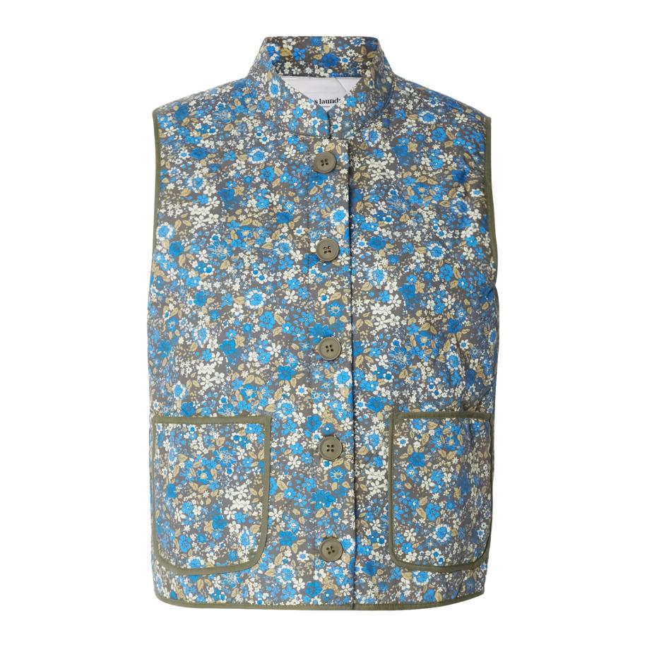 Lollys Laundry Lollys Laundry Bodywarmer Cairo nachtblauw / azuur / kaki / wit -