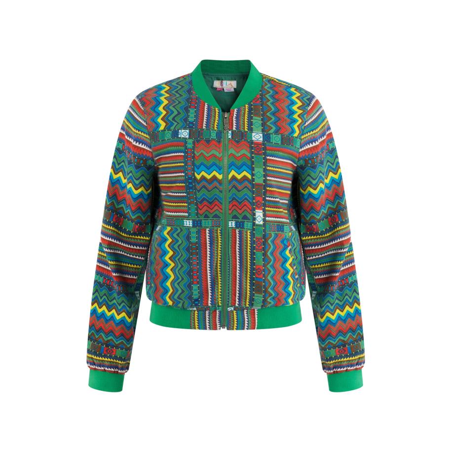 IZIA IZIA Tussenjas blauw / bruin / geel / groen / rood -