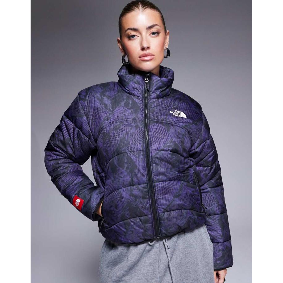 The North Face Seven Summits TNF 2000 Gewatteerd jack met bergenprint in paars Paars