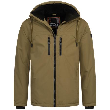 Alessandro Salvarini Alessandro Salvarini Winterjas olijfgroen / zwart / wit