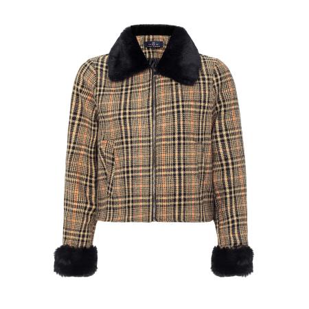 Jimmy Sanders Jimmy Sanders Tussenjas cognac / cappuccino / zwart