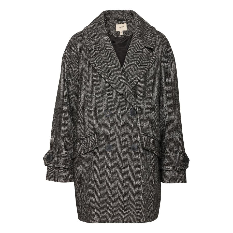 Fransa Fransa Tussenjas Mailika grijs / zwart / wit -