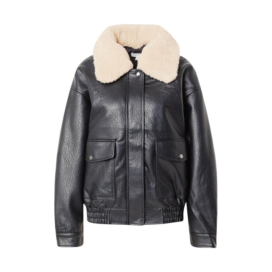 Topshop TOPSHOP Tussenjas lichtbeige / zwart -