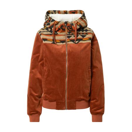 Iriedaily Iriedaily Winterjas beige / curry / roestrood / zwart