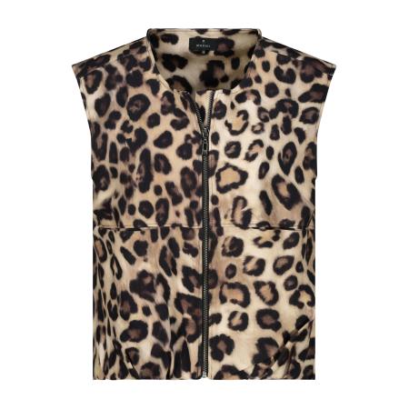 Monari monari Bodywarmer crème / bruin / cappuccino / zwart