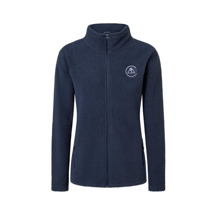 CASH-MERE.CH CASH-MERE.CH Fleece jas navy / wit -