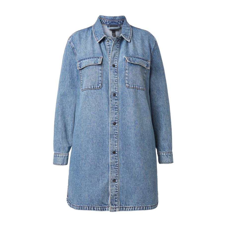 Ulla Popken Ulla Popken Tussenjas blauw denim -