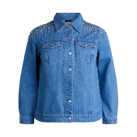 Zizzi Zizzi Tussenjas blauw denim