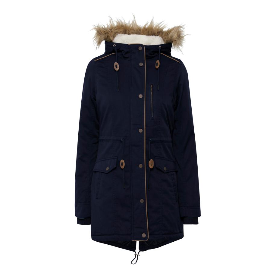 Oxmo Winterparka ANNA donkerblauw / bruin Blauw