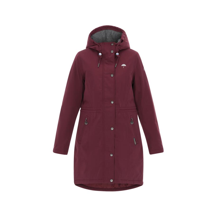 Schmuddelwedda Schmuddelwedda Tussenparka bourgogne / wit -