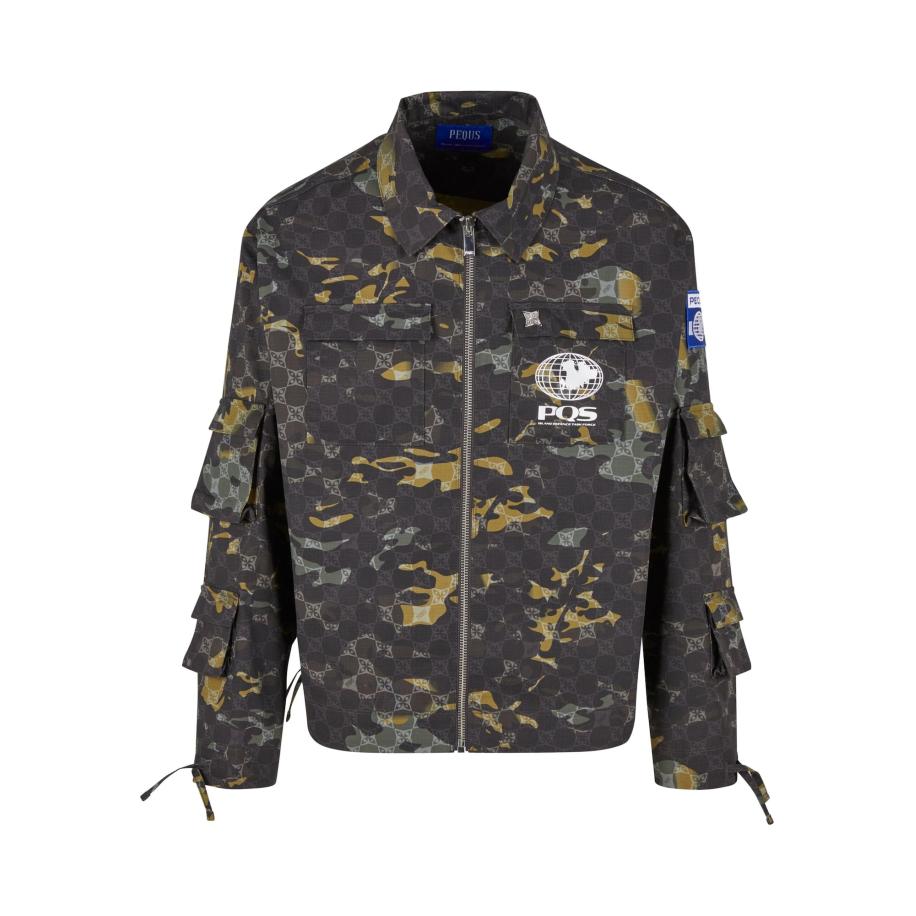 Pequs Pequs Tussenjas Aether geel / grijs / kaki / wit -