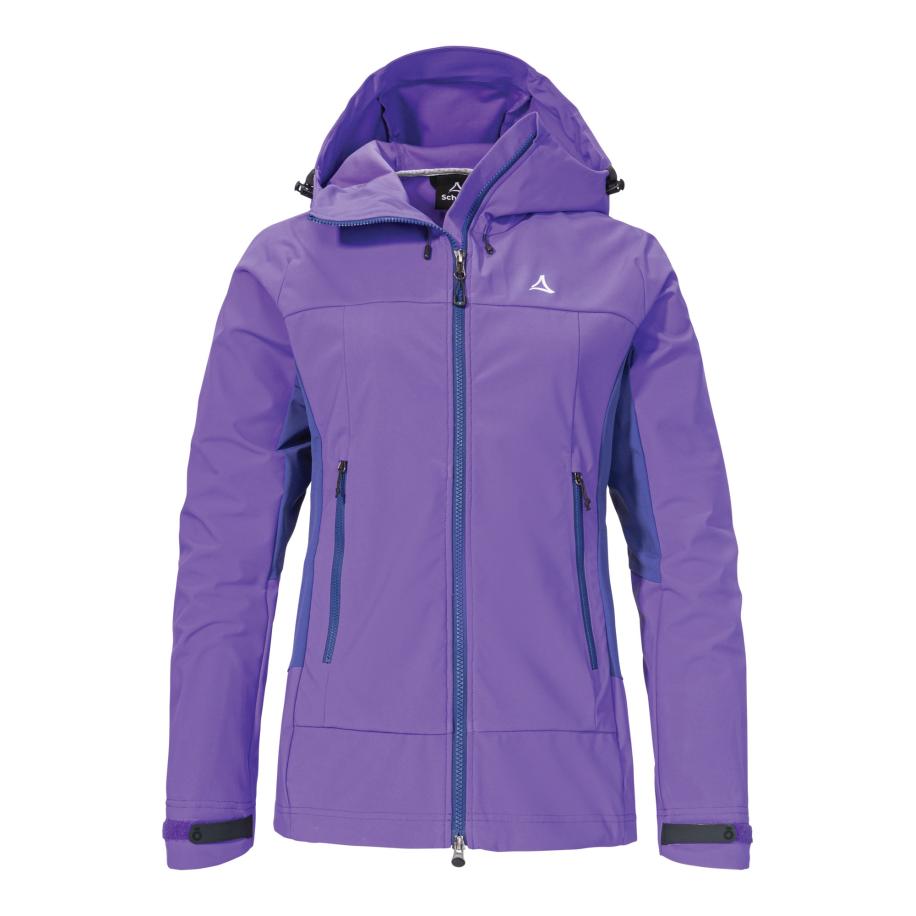 Schöffel Outdoorjas Mountain Softshell Jk Style Blaueis WMS lila Paars
