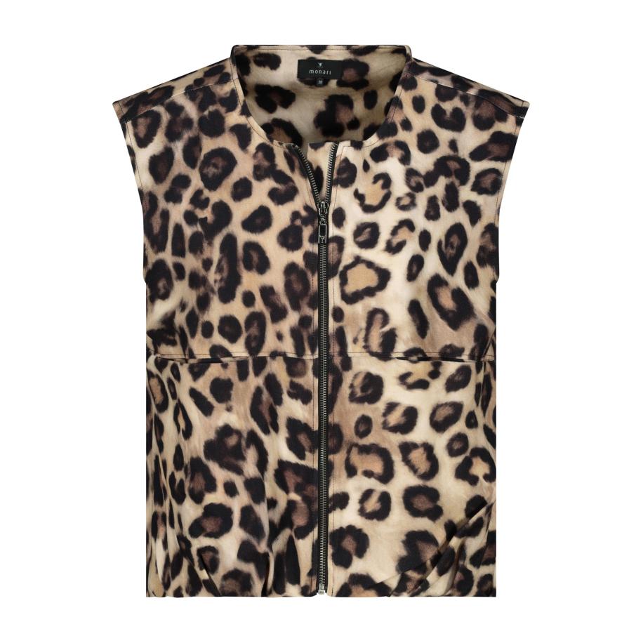 monari Bodywarmer crème / bruin / cappuccino / zwart Bruin