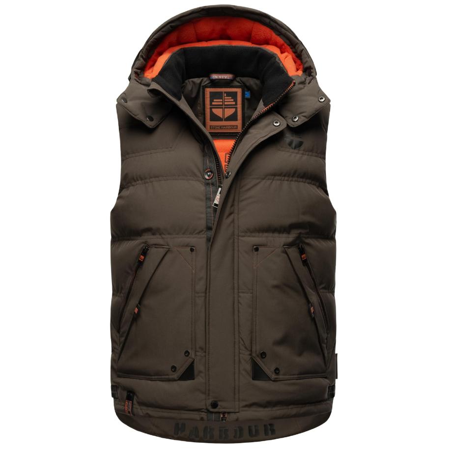 STONE HARBOUR STONE HARBOUR Bodywarmer Egoor mokka / donkeroranje -