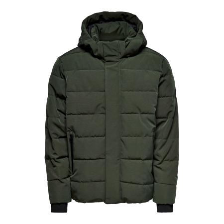 Only & Sons Only & Sons Winterjas ONSCayson donkergroen