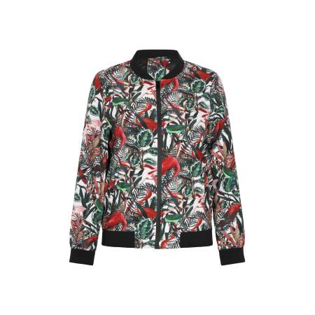 ALEKO Tussenjas groen / rood / zwart / wit