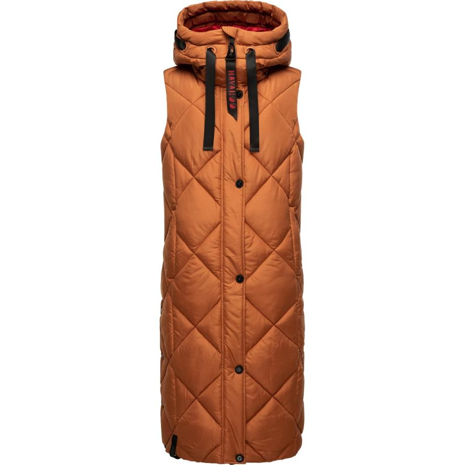 NAVAHOO NAVAHOO Bodywarmer Schnuckel cognac / grenadine / zwart -