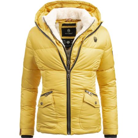 NAVAHOO Winterjas Megan crème / geel / zwart
