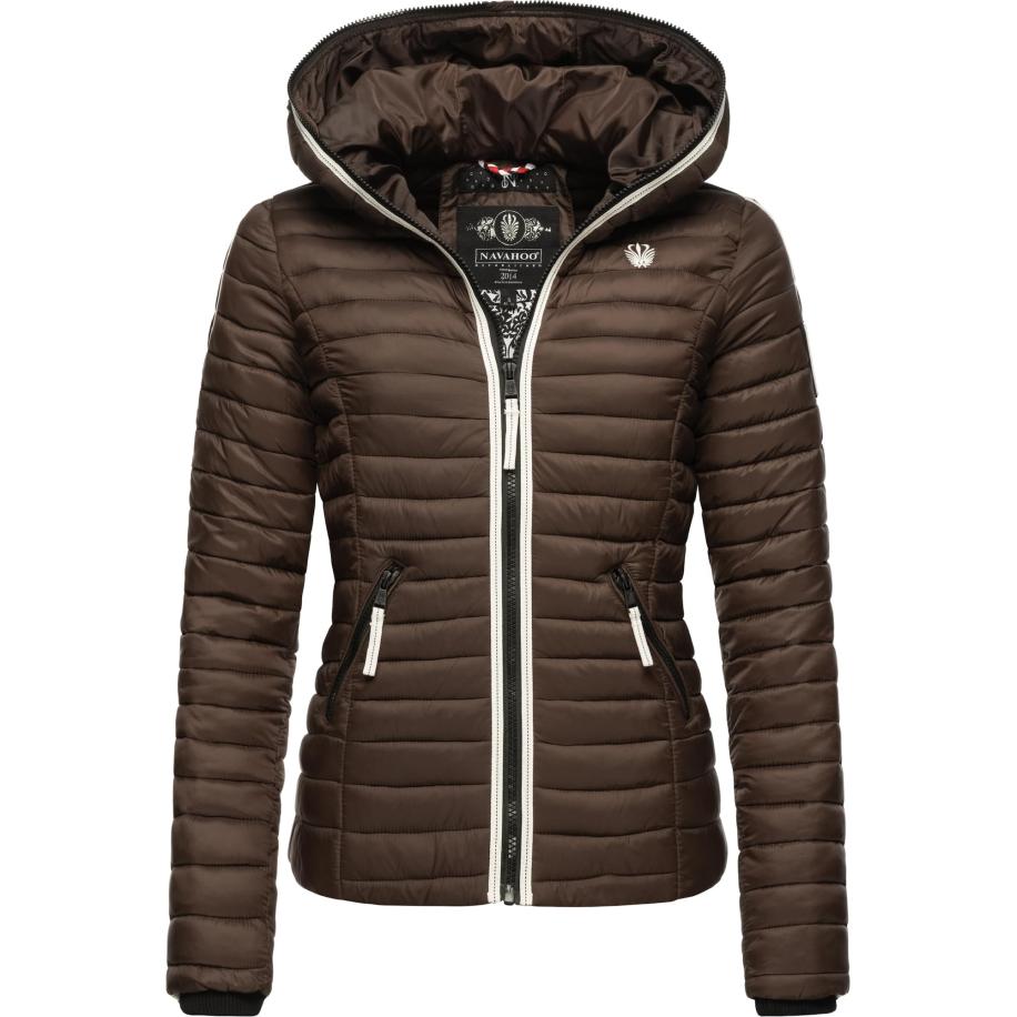 NAVAHOO NAVAHOO Tussenjas Kimuk chocoladebruin / wit -