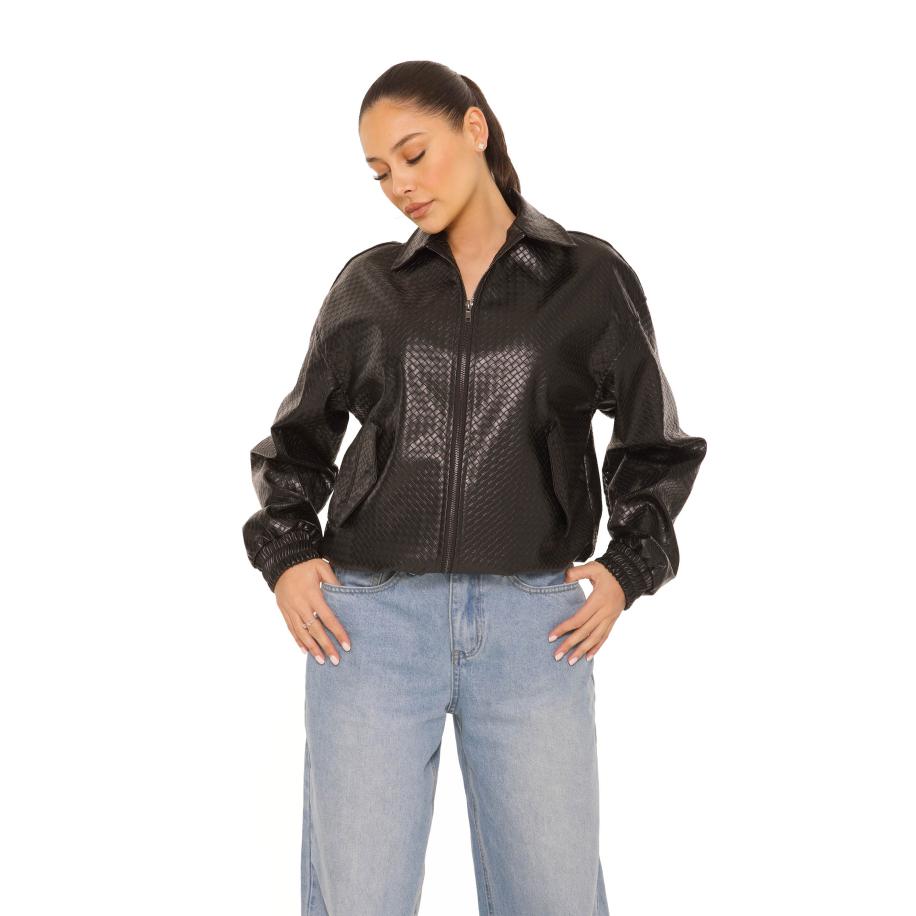 la sisters Woven Bomberjas Zwart