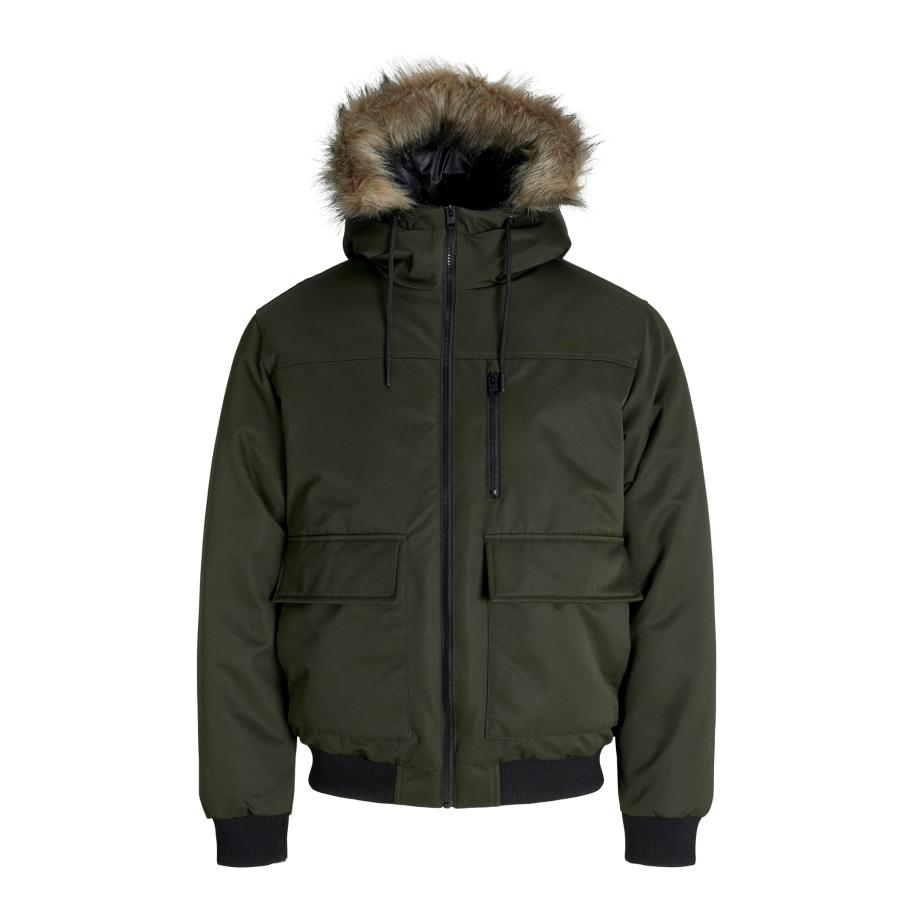JACK & JONES Winterjas JJCHARLIE donkergroen Groen