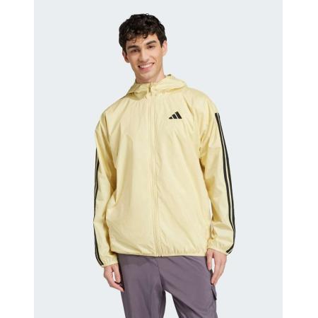 adidas - Essentials - Windjack met 3-stripes in geel en zwart