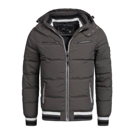 INDICODE JEANS INDICODE JEANS Winterjas Marlon basaltgrijs / wit