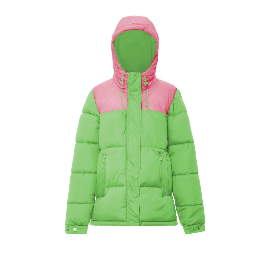 Libbi Libbi Winterjas lichtgroen / lichtroze -