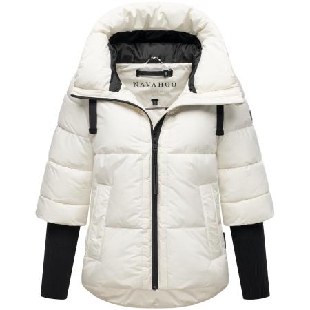 NAVAHOO NAVAHOO Winterjas Lotusherz XIV zwart / offwhite