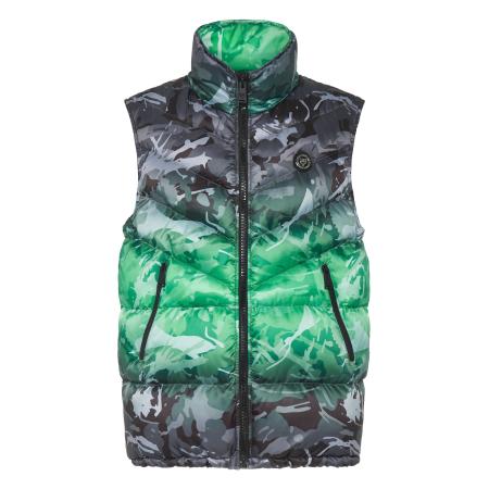 Plein Sport Plein Sport Bodywarmer donkergrijs / groen / zwart
