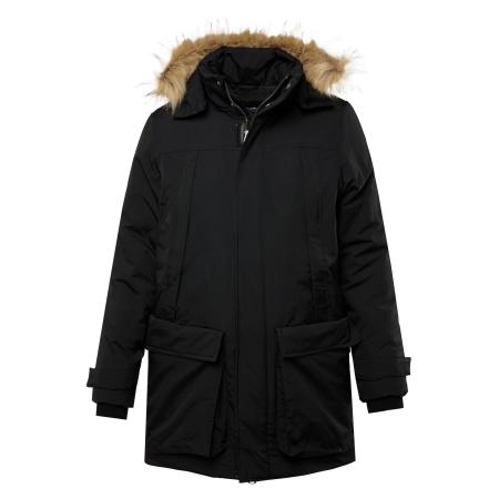 men plus Men Plus Winterparka bruin gemêleerd / zwart