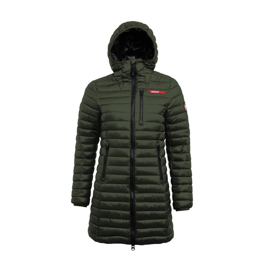 JACK1T JACK1T Outdoorjas SATEL1TE Longline Daunenjacke 2.0 olijfgroen -