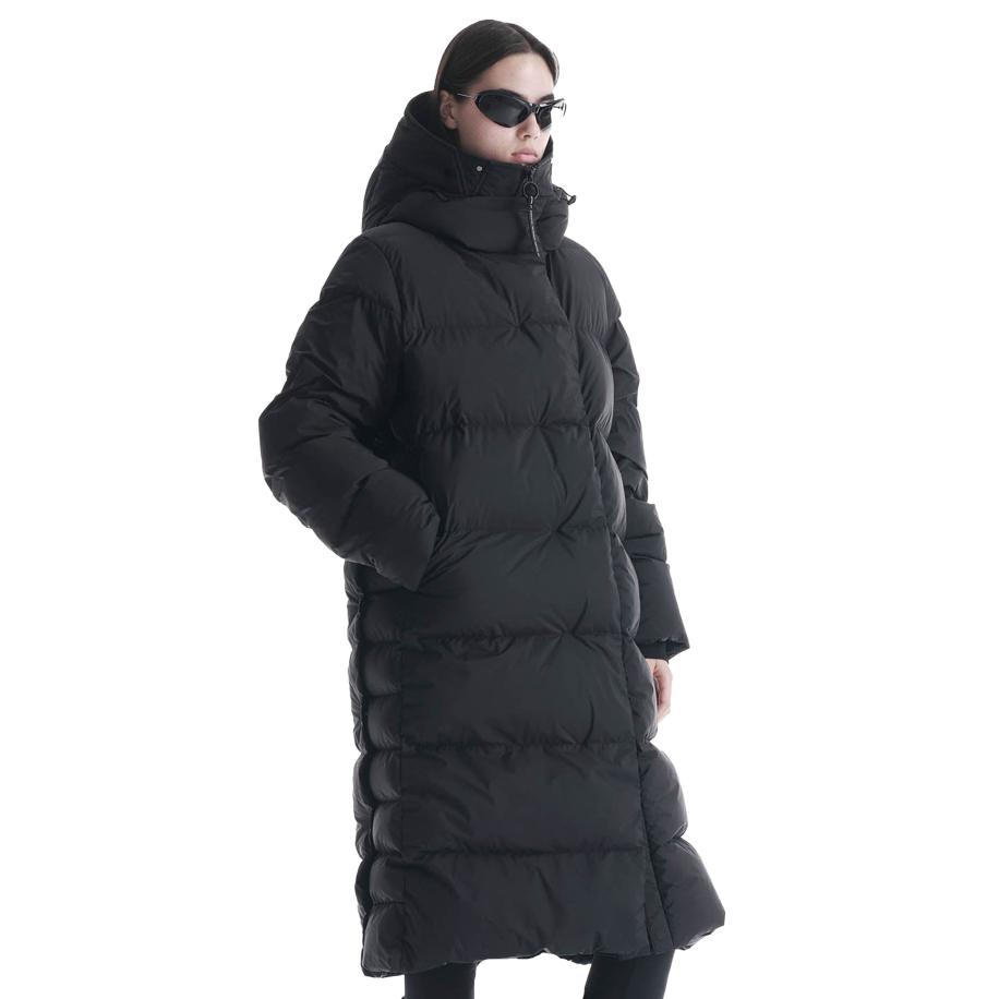 Krakatau Aitken Qw540 Lange Puffer Jas Zwart