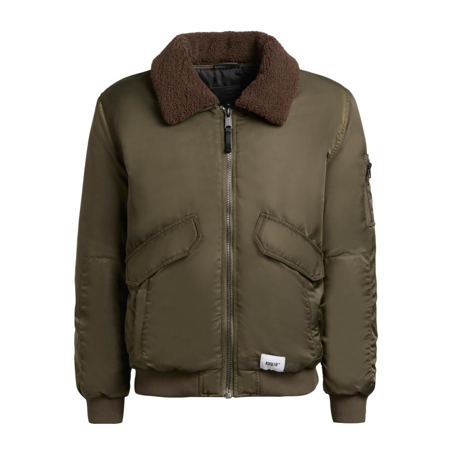 Khujo khujo Winterjas Ground donkergroen -